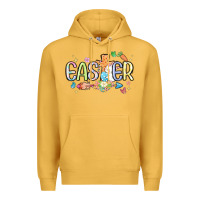 Mustard easter cross with bunny Premium Hoodie - MaliasSmallBusiness