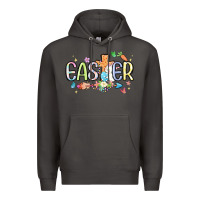 Smoke easter cross with bunny Premium Hoodie - MaliasSmallBusiness