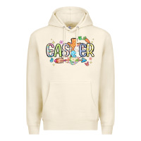 Tofu easter cross with bunny Premium Hoodie - MaliasSmallBusiness