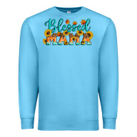 Ocean Blue Blessed Mama Premium Sweatshirt - Artiststas