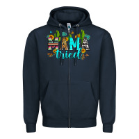 Navy mama tried Zipper Hoodie - Zillion Design Studio