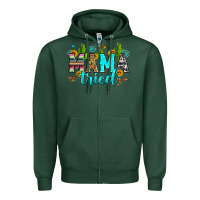 Sports Green mama tried Zipper Hoodie - Zillion Design Studio