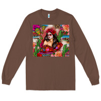 Chestnut mexico girl serape Long Sleeve Tee - Zillion Design Studio