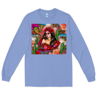 Colony Blue mexico girl serape Long Sleeve Tee - Zillion Design Studio