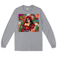 Heather Grey mexico girl serape Long Sleeve Tee - Zillion Design Studio