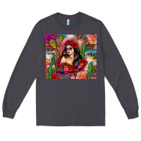 Smoke mexico girl serape Long Sleeve Tee - Zillion Design Studio