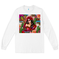 White mexico girl serape Long Sleeve Tee - Zillion Design Studio