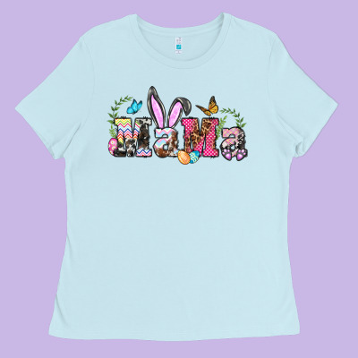 Easter Bunny Mama Ladies Tee Designed By Barkaloodesign
