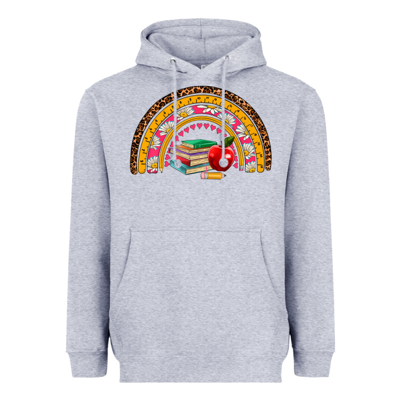 Back To School Rainbow Heavyweight Hoodie by AdoDesignShop | Teevron