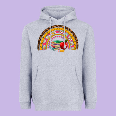 Back To School Rainbow Heavyweight Hoodie Designed By Adodesignshop