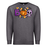 Charcoal Heather Boo halloween Premium Sweatshirt - Artiststas