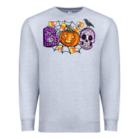 Heather Grey Boo halloween Premium Sweatshirt - Artiststas