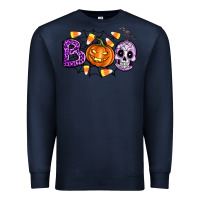 Navy Boo halloween Premium Sweatshirt - Artiststas