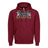 Burgundy great grandma Zipper Hoodie - Zillion Design Studio