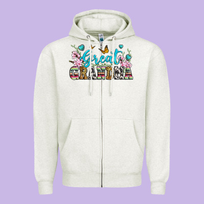 Great Grandma Zipper Hoodie Designed By Zillion Design Studio