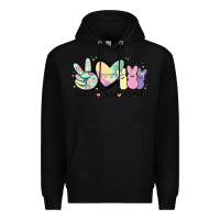 Black peace love peeps Premium Hoodie - MaliasSmallBusiness