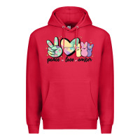Cardinal peace love peeps Premium Hoodie - MaliasSmallBusiness