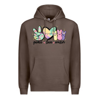 Coffee peace love peeps Premium Hoodie - MaliasSmallBusiness