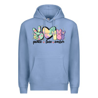 Colony Blue peace love peeps Premium Hoodie - MaliasSmallBusiness