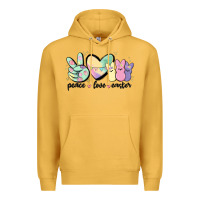 Mustard peace love peeps Premium Hoodie - MaliasSmallBusiness