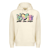Sandshell peace love peeps Premium Hoodie - MaliasSmallBusiness