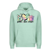 Seafoam peace love peeps Premium Hoodie - MaliasSmallBusiness