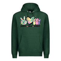 Sports Green peace love peeps Premium Hoodie - MaliasSmallBusiness