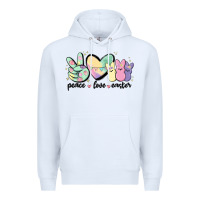 White peace love peeps Premium Hoodie - MaliasSmallBusiness