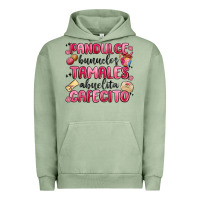 Pigment Oil Green pandulce bunuelos tamales abuelita cafecito Urban Hoodie - MaliasSmallBusiness