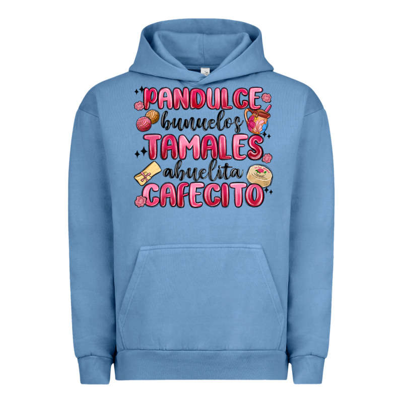 Pandulce Bunuelos Tamales Abuelita Cafecito Urban Hoodie by MaliasSmallBusiness | Teevron