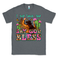 Charcoal Heather i just smile and say god bless Classic Tee - Zillion Design Studio