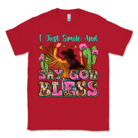 Red i just smile and say god bless Classic Tee - Zillion Design Studio