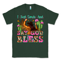 Sports Green i just smile and say god bless Classic Tee - Zillion Design Studio