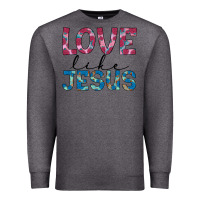 Charcoal Heather love like jesus Premium Sweatshirt - JahusDesignShop