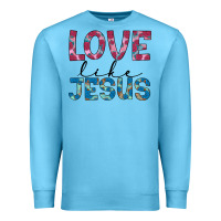Ocean Blue love like jesus Premium Sweatshirt - JahusDesignShop