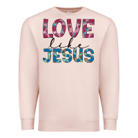 Pale Pink love like jesus Premium Sweatshirt - JahusDesignShop