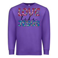 Purple love like jesus Premium Sweatshirt - JahusDesignShop
