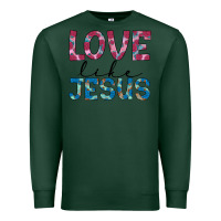 Sports Green love like jesus Premium Sweatshirt - JahusDesignShop