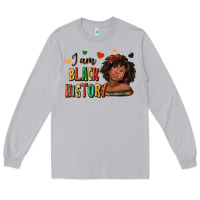 Moon Dust i am black history afro girl Long Sleeve Tee - texasbilliewilder