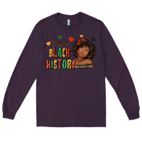 Plum i am black history afro girl Long Sleeve Tee - texasbilliewilder