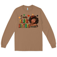 Toasted Coconut i am black history afro girl Long Sleeve Tee - texasbilliewilder