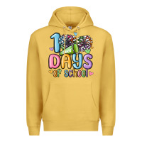 Antique Gold 100 days of school cheer Premium Hoodie - MaliasSmallBusiness