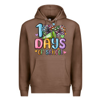 Chestnut 100 days of school cheer Premium Hoodie - MaliasSmallBusiness