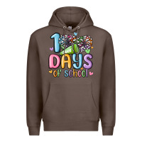 Coffee 100 days of school cheer Premium Hoodie - MaliasSmallBusiness