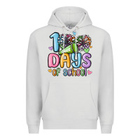 Dove Grey 100 days of school cheer Premium Hoodie - MaliasSmallBusiness