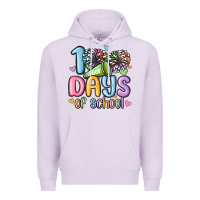 Lilac 100 days of school cheer Premium Hoodie - MaliasSmallBusiness