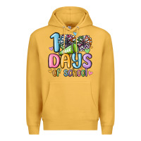 Mustard 100 days of school cheer Premium Hoodie - MaliasSmallBusiness