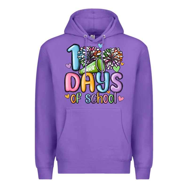 100 Days Of School Cheer Premium Hoodie by MaliasSmallBusiness | Teevron