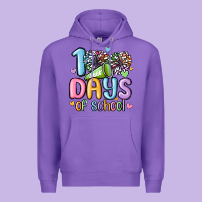 100 Days Of School Cheer Premium Hoodie Designed By Maliassmallbusiness