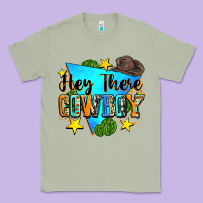 Hey There Cowboy Classic Tee Designed By Zillion Design Studio